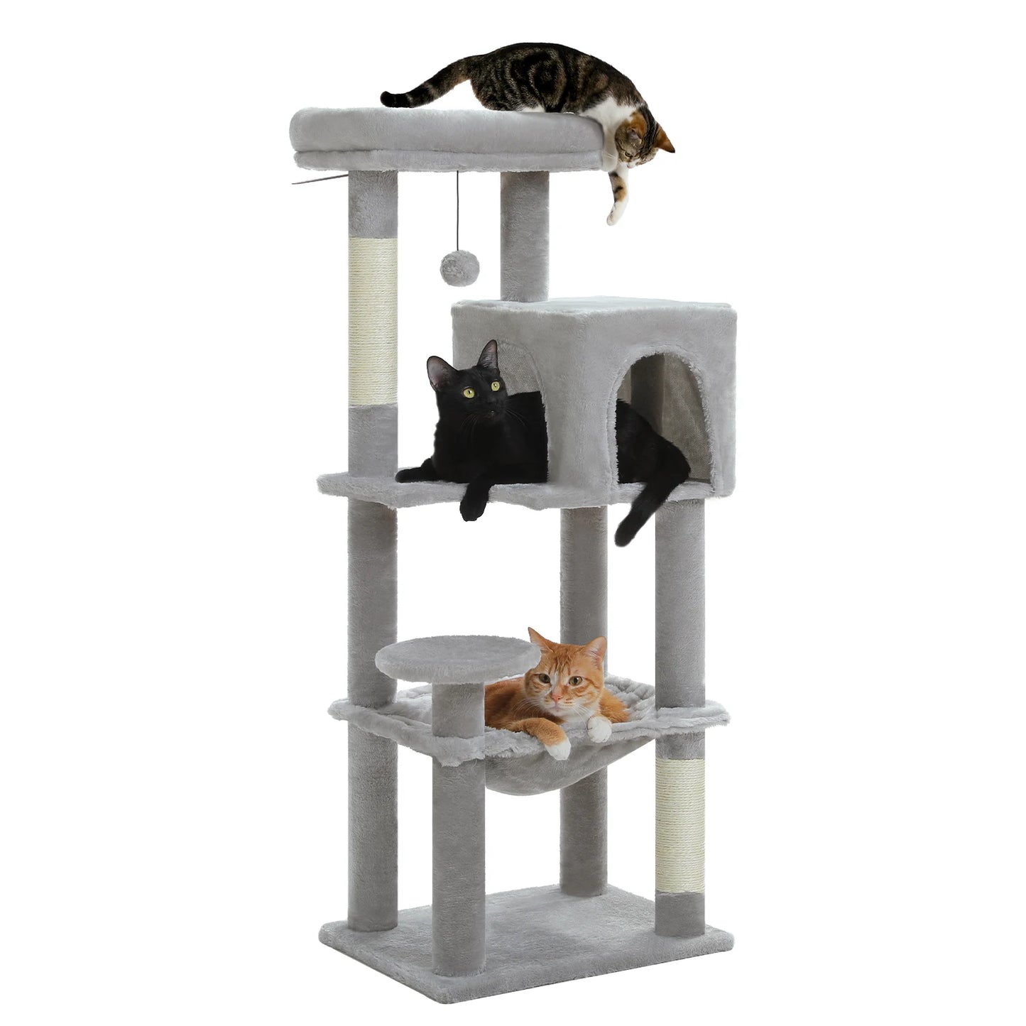 PEQULTICN 5 Level Cat Tree With Top Perch And Hammock