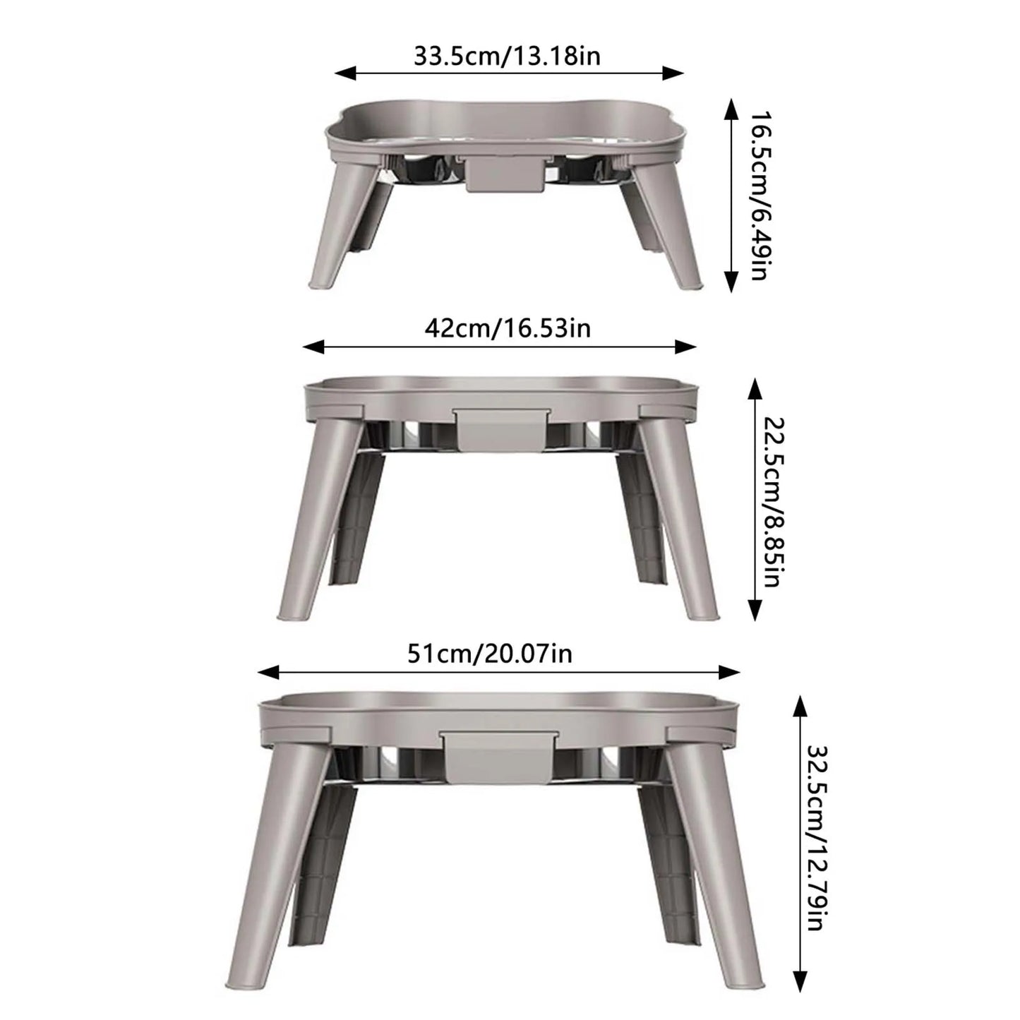 Elevated Stainless Steel Dog Feeder Non-Slip No Spill Design
