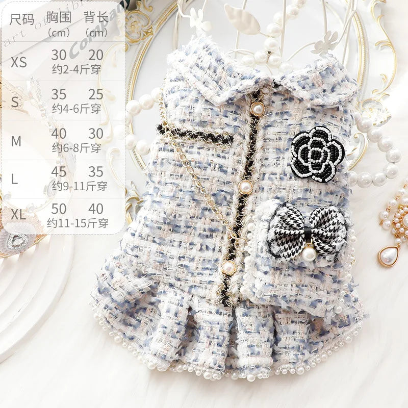 Winter Dog Princess Dress Backpack Coat Luxury Fashion