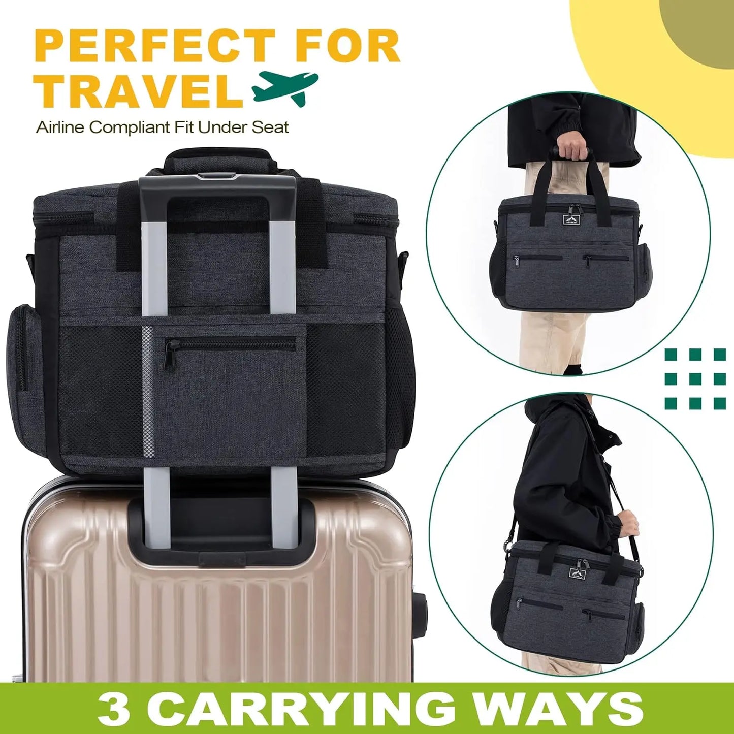 Travel Kit For Large Dog With Containers And Bowls