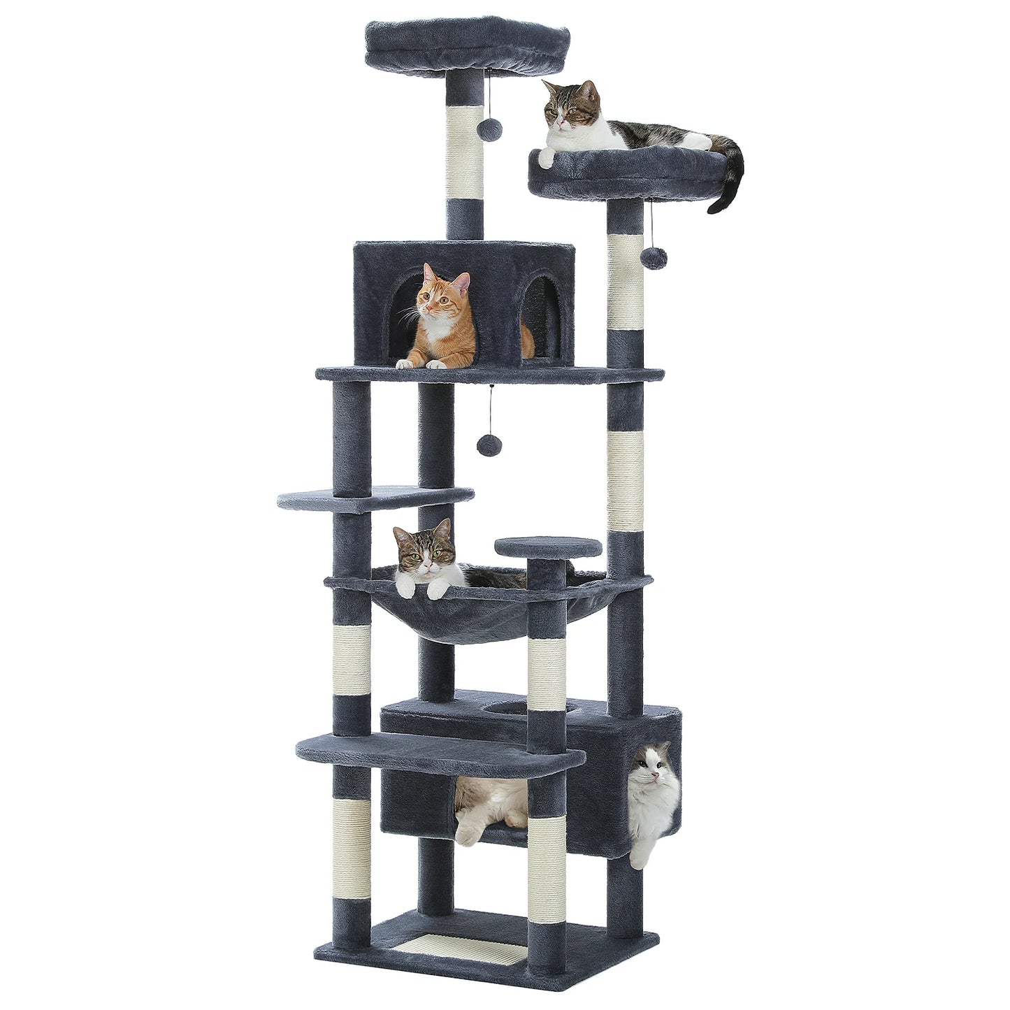 PAWZ Road Large Indoor Cat Tree Tower With Sisal Posts