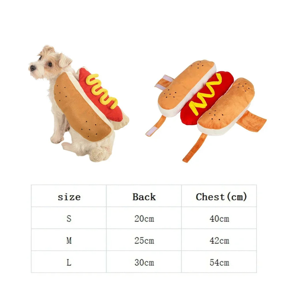 Funny Hot Dog Costume Sausage Shaped for Dachshund