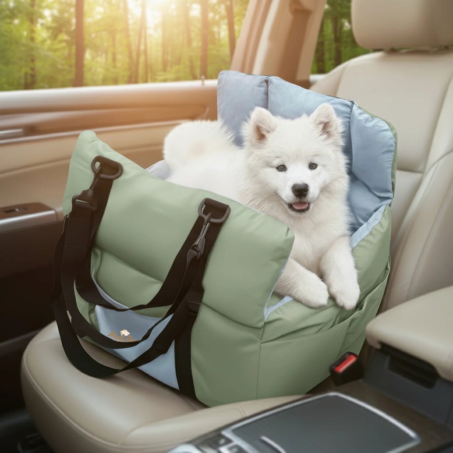 Dog Car Seat Bed and Carrier with Clip On Leash