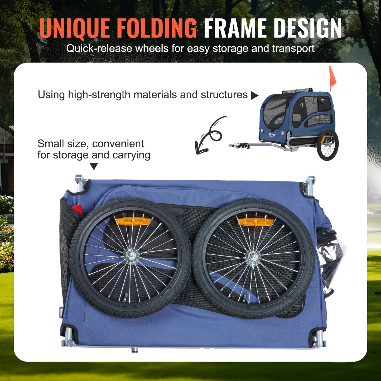 SucceBuy Pet Bicycle Carrier Dog Trailer for Universal Bikes