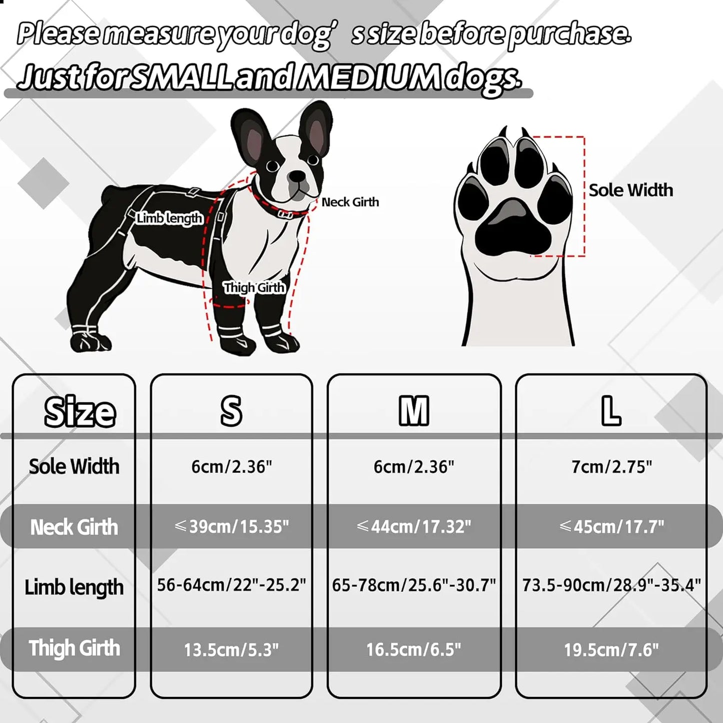 NONECN Outdoor Dog Boots Suspender Leggings Waterproof Paw Protectors