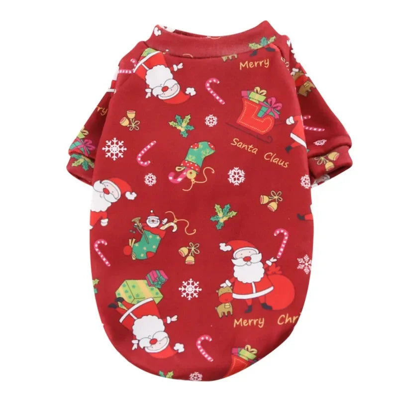 Guangdong Christmas Dog Sweater With Warm Lining
