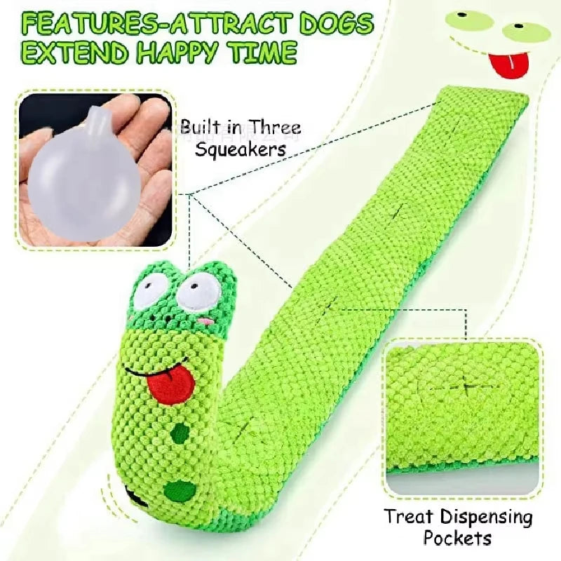 YTYIN Dog Puzzle Feeder Interactive Plush Squeak Toy