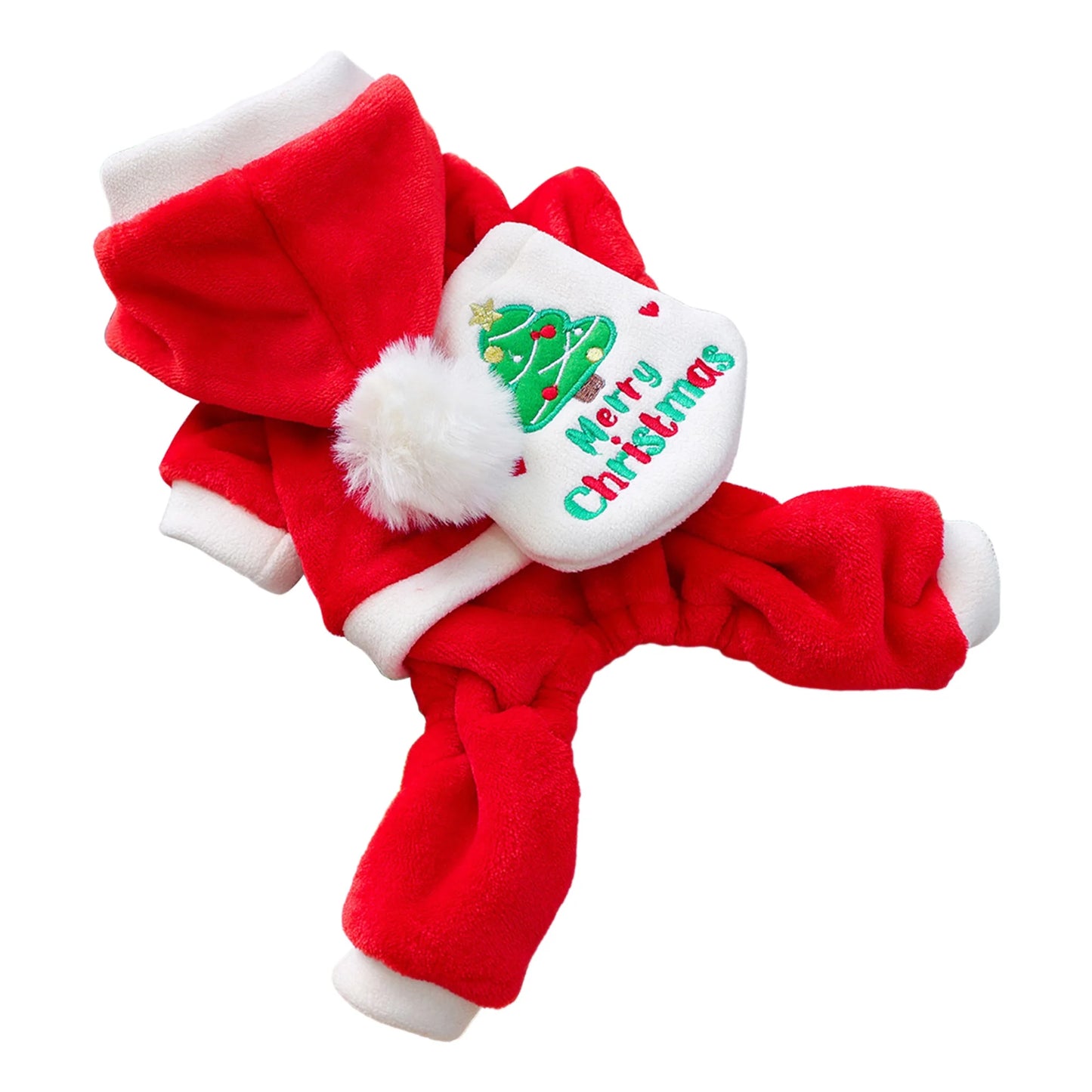 Dog Christmas Hoodie With Cozy Pouch Button-Up Coat