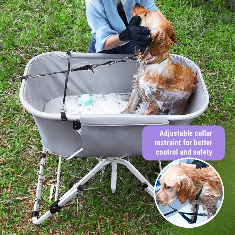 NONEDog Foldable Dog Bath Tub for Medium and Large Pets