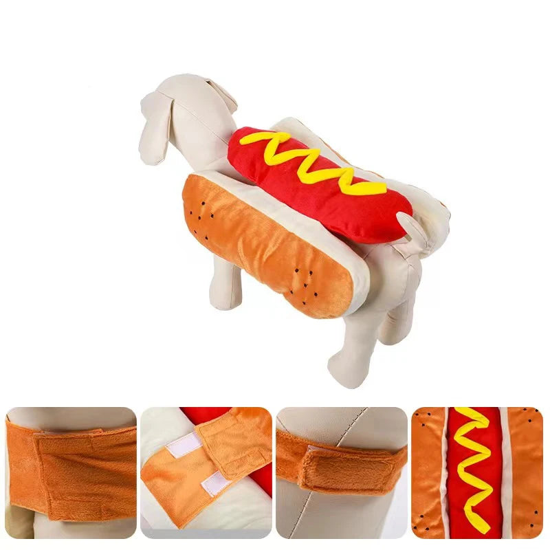 Funny Hot Dog Costume Sausage Shaped for Dachshund