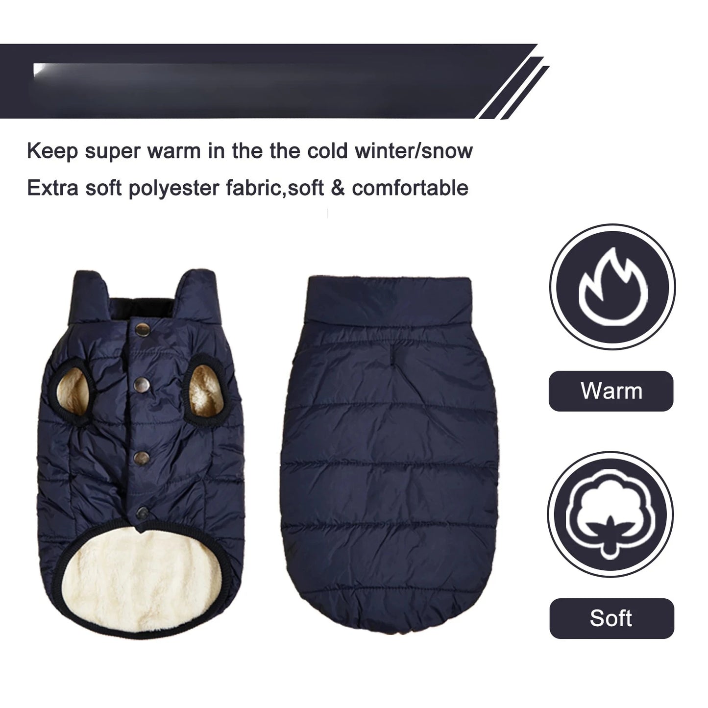 Guangdong Dog Winter Jacket With Fleece Lining Coat