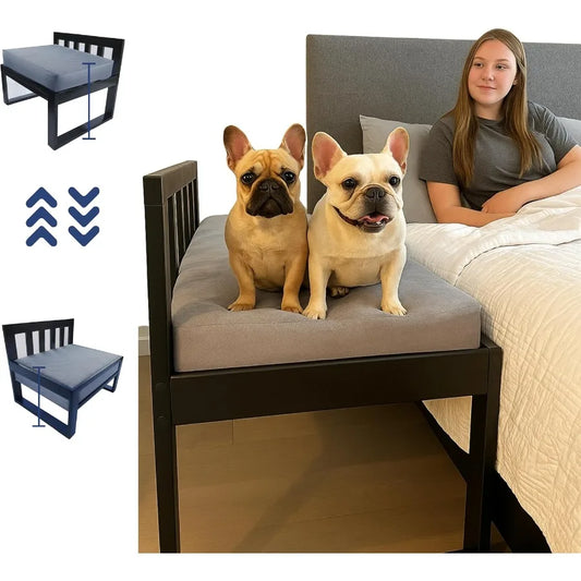 Wooden Dog Bed Frame With Adjustable Legs And Raised Bunk
