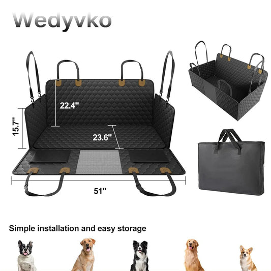 WedyvkoCN Back Seat Extender Hammock For Dogs Car Seat Cover