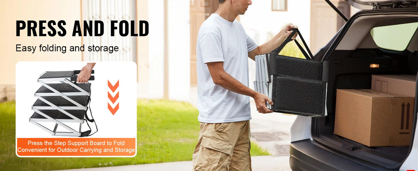 SucceBuy Folding Portable Dog Car Steps For SUV And Cars