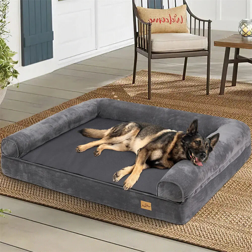 BORWART Calming Orthopedic Memory Foam Dog Bed Waterproof