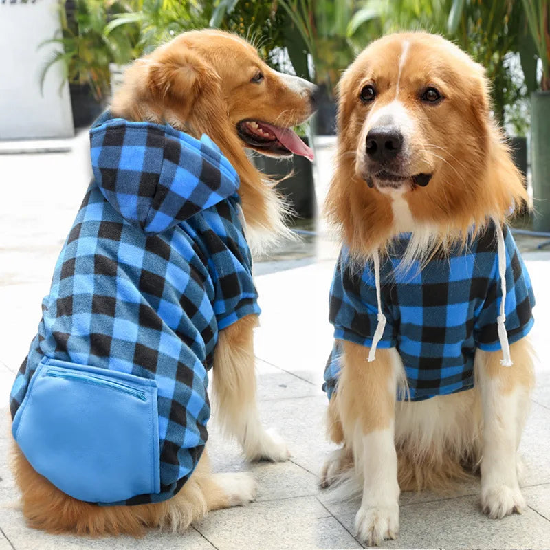 Guangdong CN Dog Winter Coat Reversible Plaid Jacket