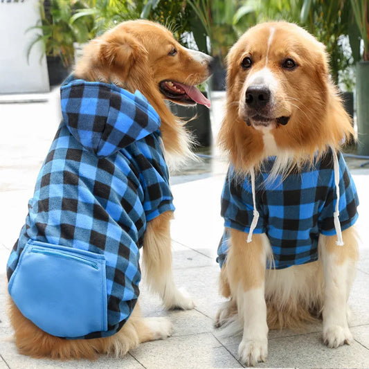 Guangdong CN Dog Winter Coat Reversible Plaid Jacket
