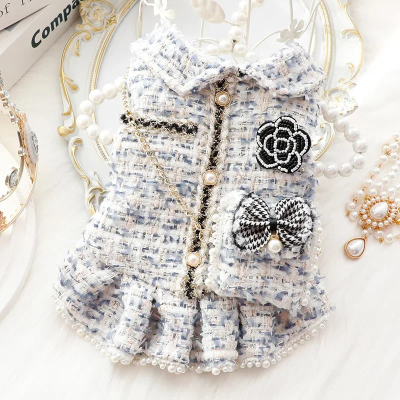 Winter Dog Princess Dress Backpack Coat Luxury Fashion