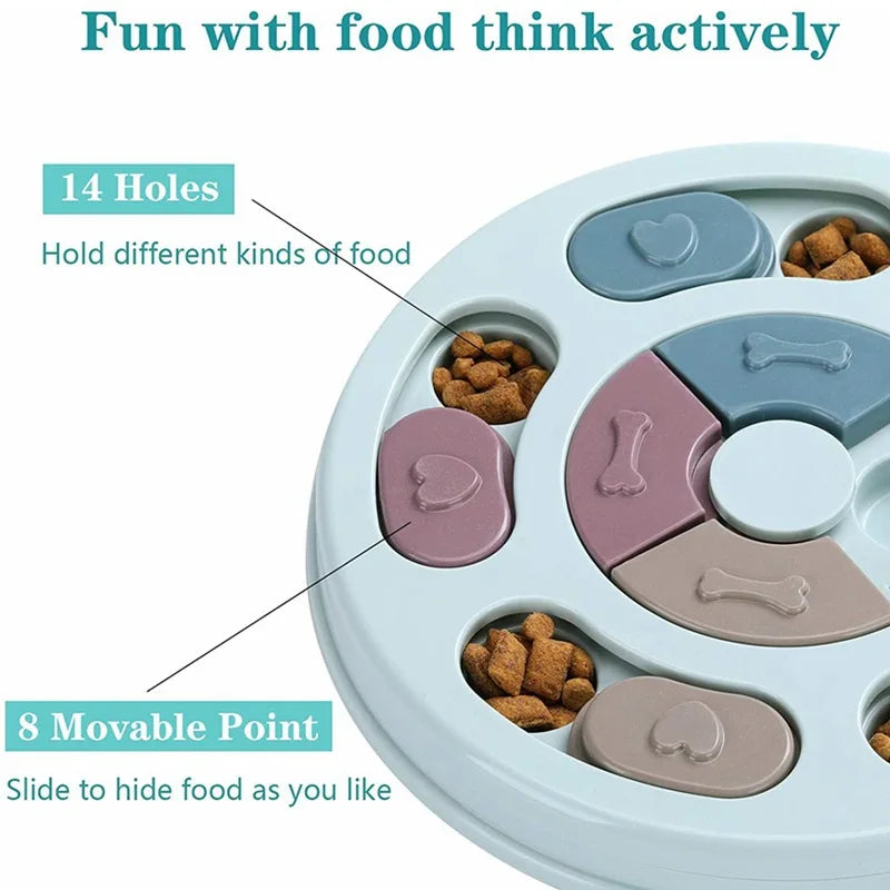 Slow Feeder Dog Training Toy Educational Puzzle For Boredom