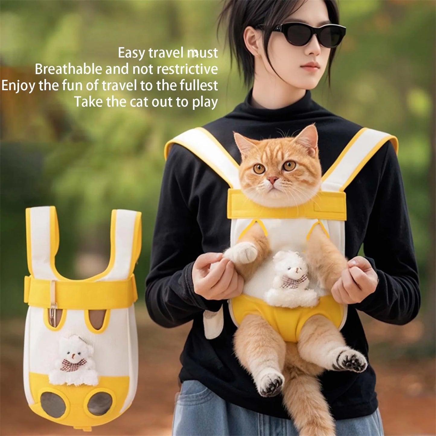 Breed Portable Pet Carrier Backpack For Dogs And Cats Breathable