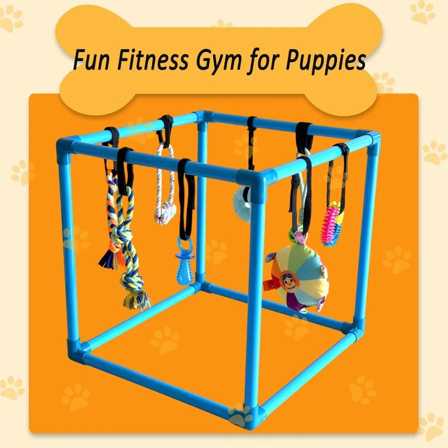 Puppy Play Gym With 8 Hanging Toys Indoor Jungle Gym