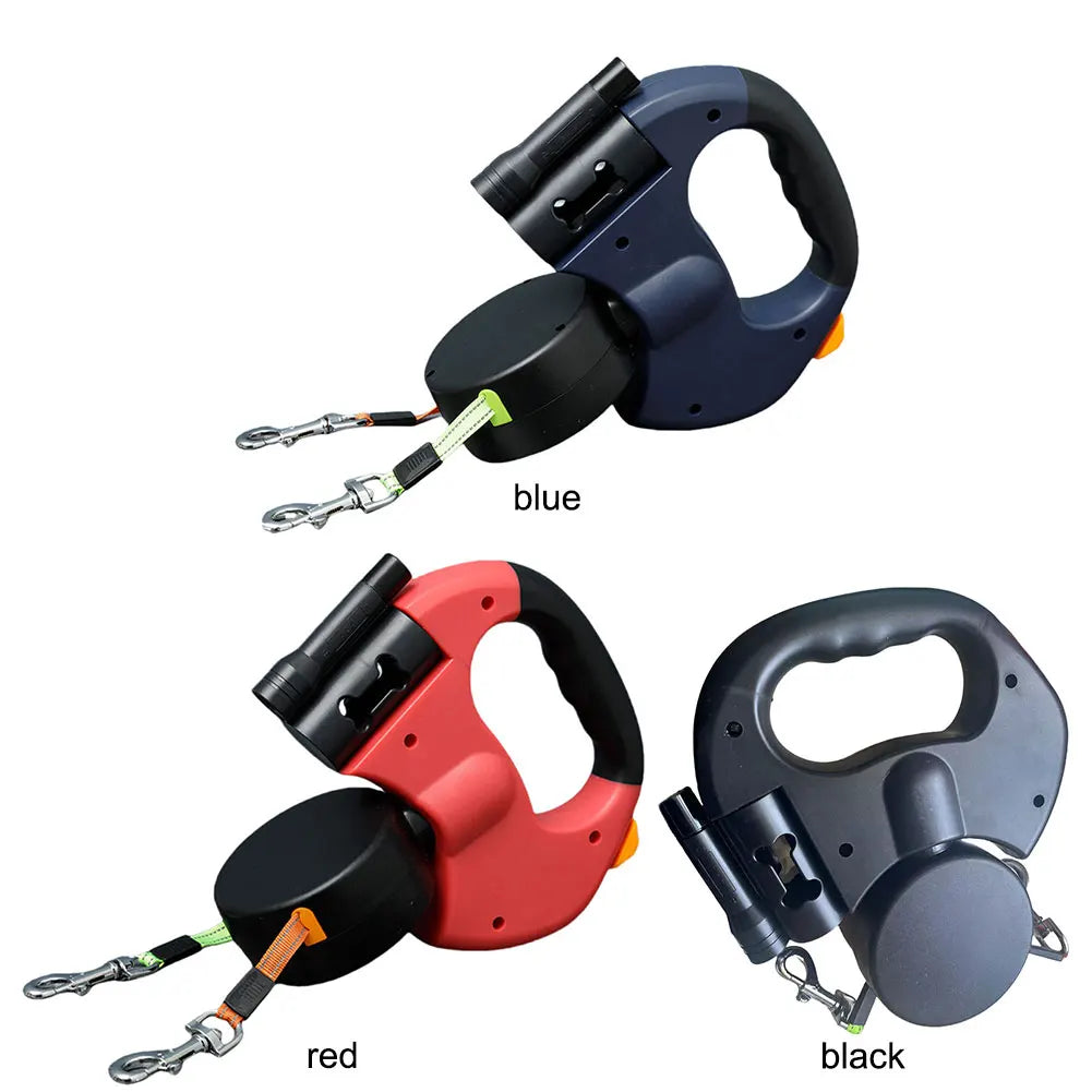 Alloet Double Headed Dog Leash with 360 Degree Swivel