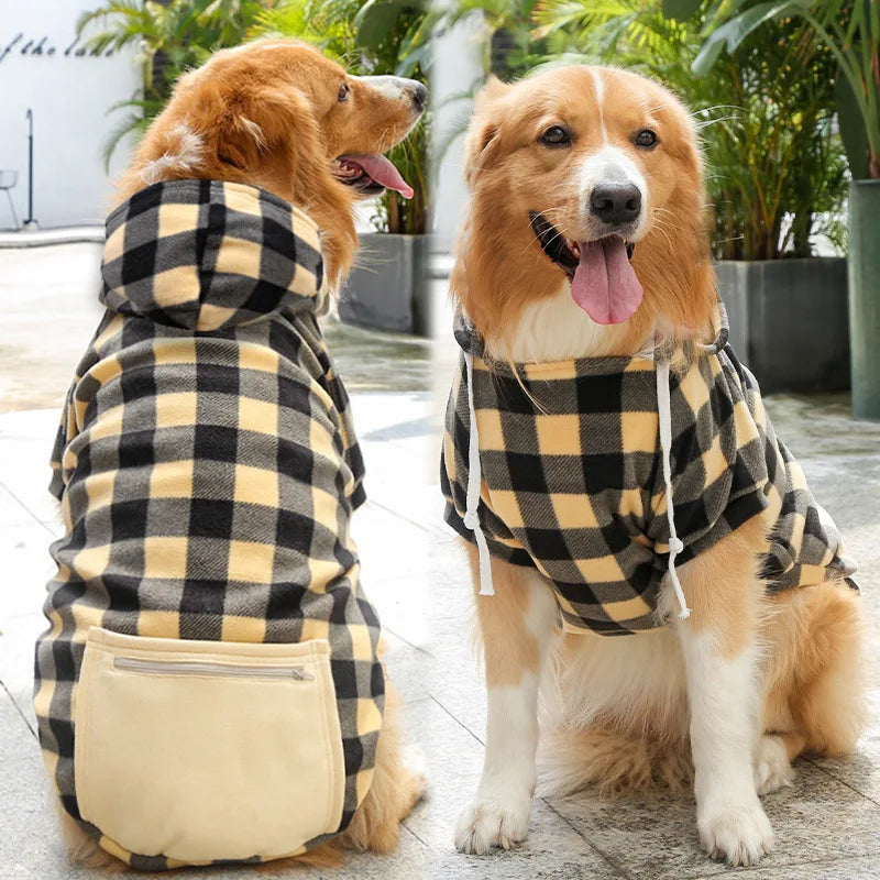 Guangdong CN Dog Winter Coat Reversible Plaid Jacket