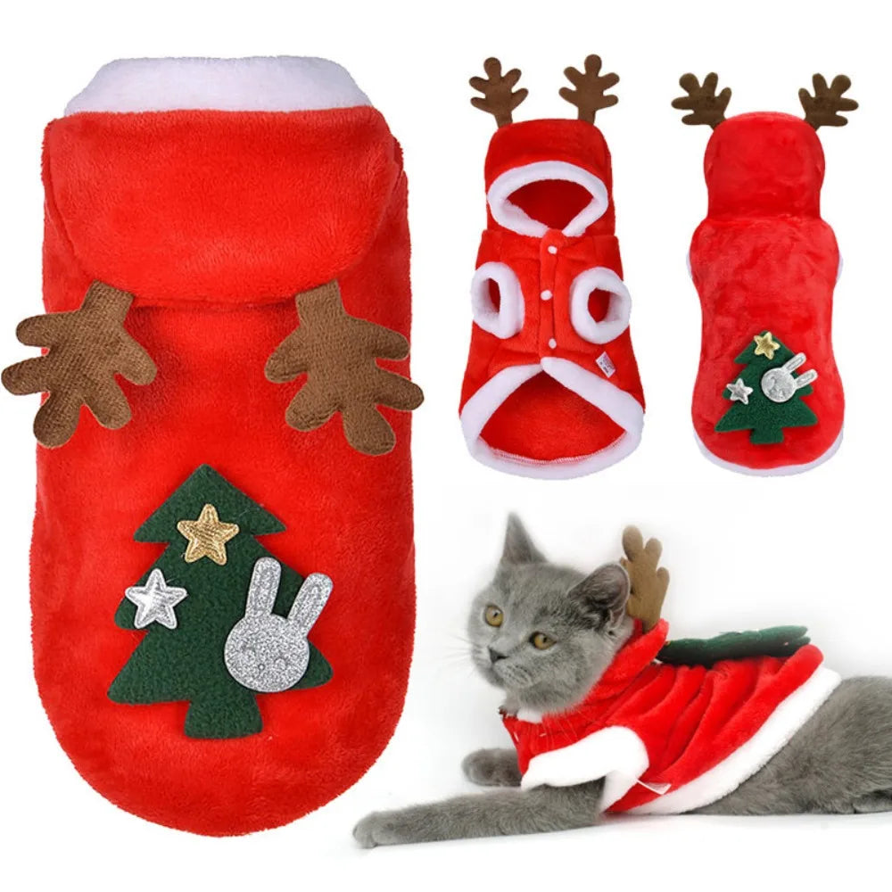 Guangdong Pet Dog Clothes Winter Fleece Festive Elk