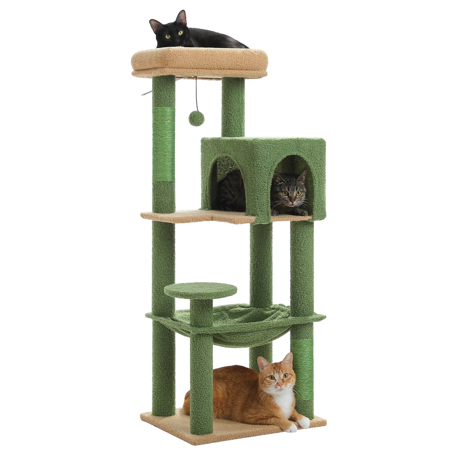 PEQULTICN 5 Level Cat Tree With Top Perch And Hammock