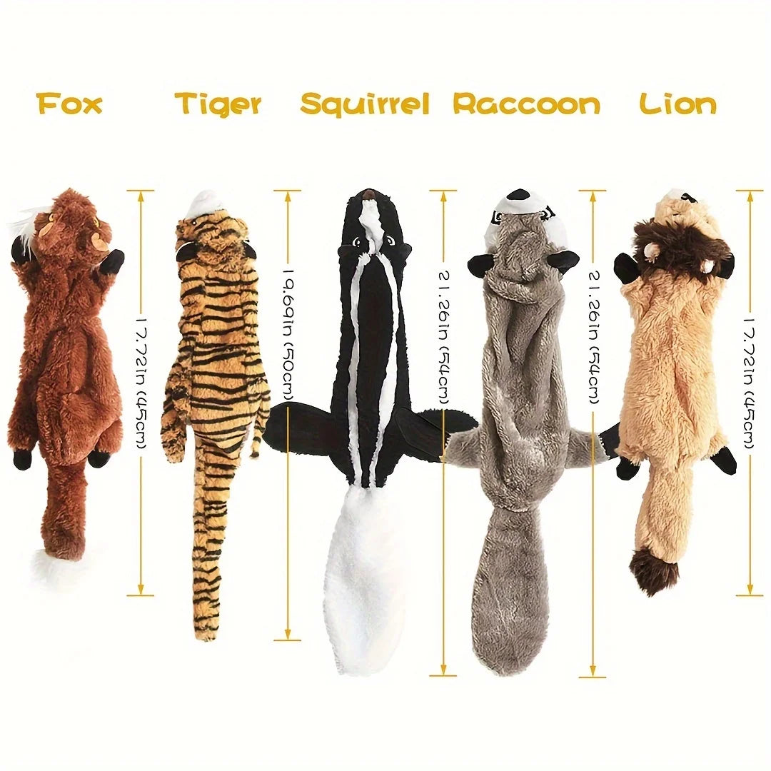 Squeaky Plush Dog Toy Durable Chew for All Breeds Teething