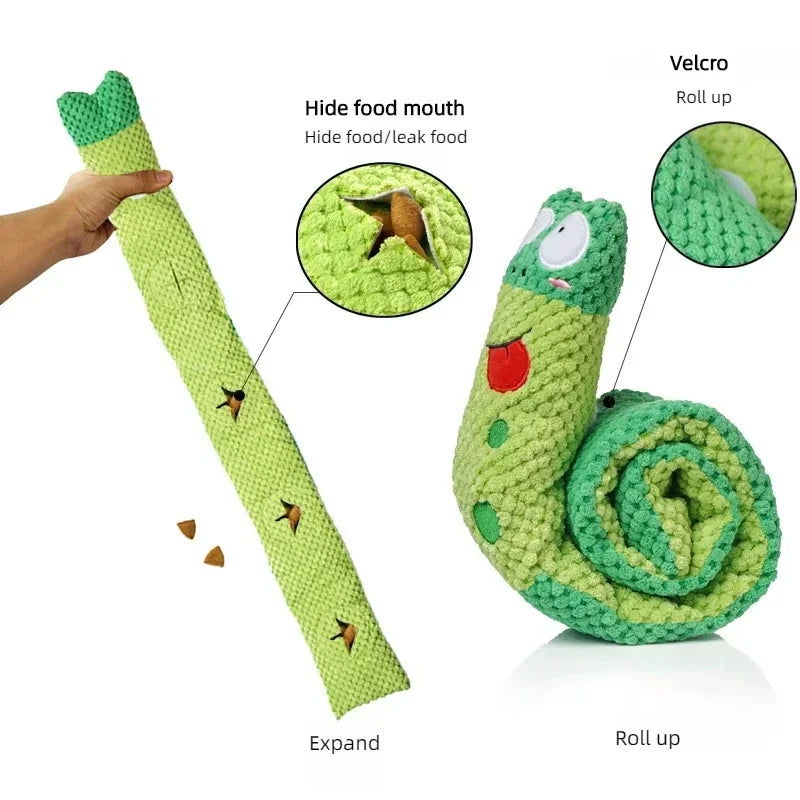 YTYIN Dog Puzzle Feeder Interactive Plush Squeak Toy