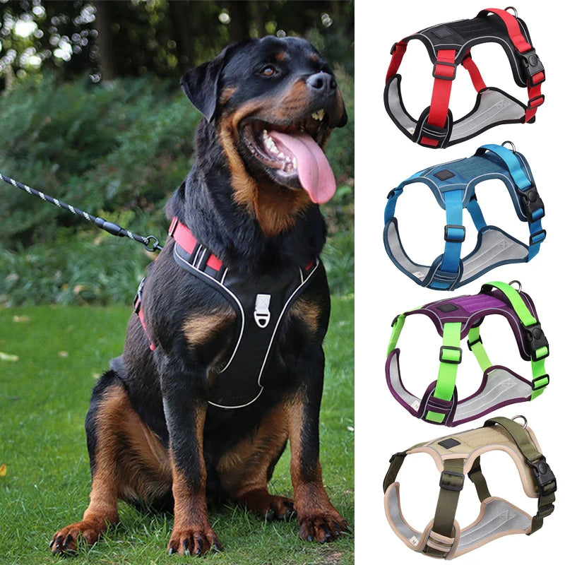 CN Guangdong Reflective Dog Harness Military Vest 1680D Nylon