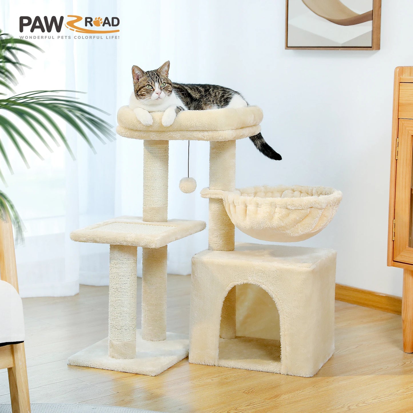 PAWZ Road Cat Tree Tower for Indoor Cats 2 Styles