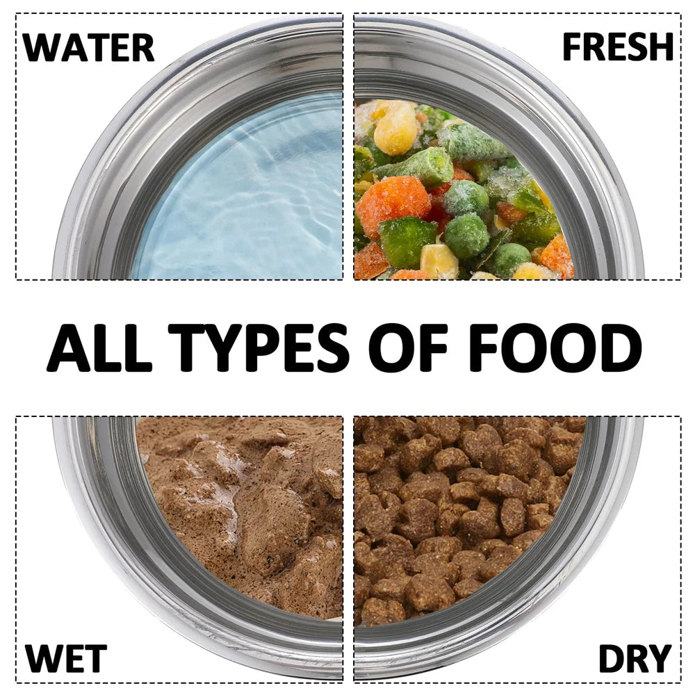 High-concerned Stainless Steel Dog Bowl With Non Slip Base