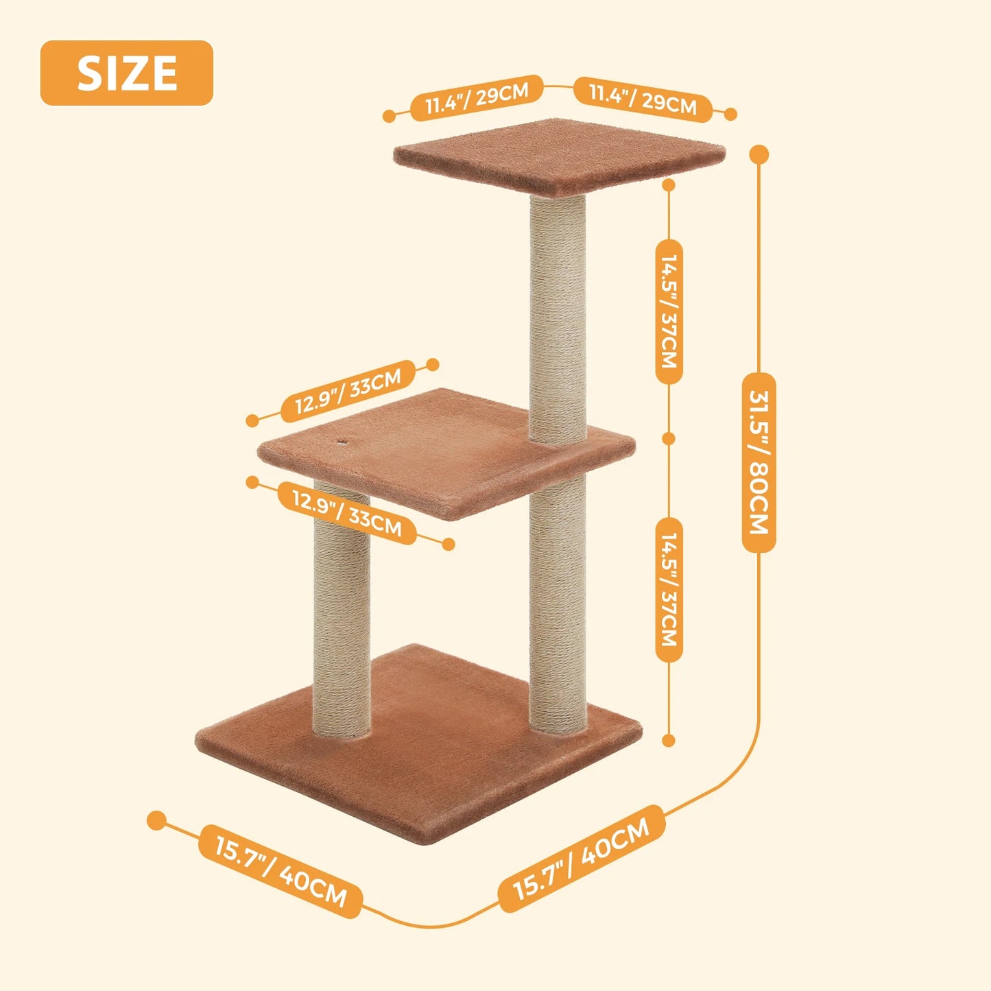 PAWZ Road Cat Tree Tower for Indoor Cats 2 Styles