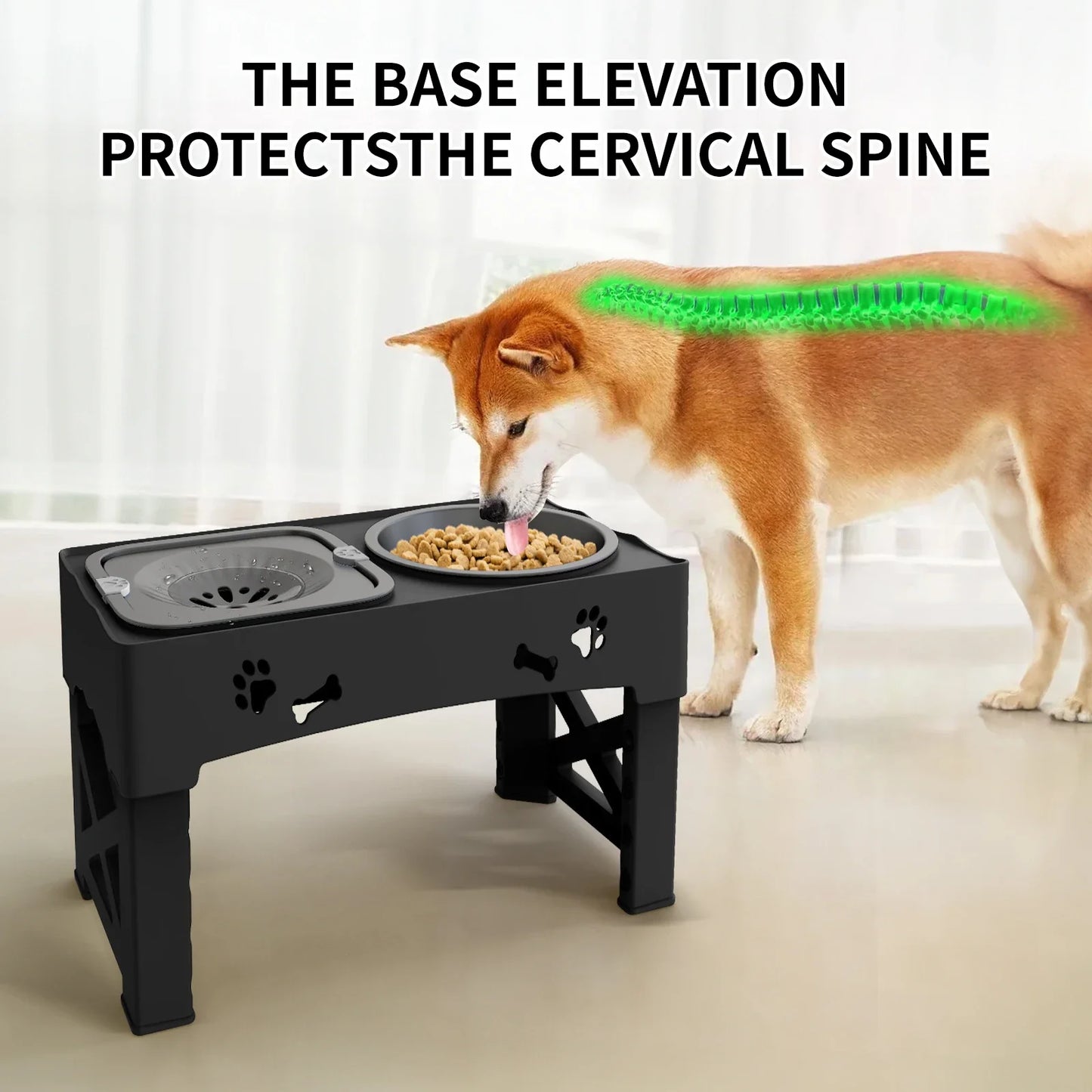 Feature 3 In 1 Pet Feeder Slow Feed Bowls