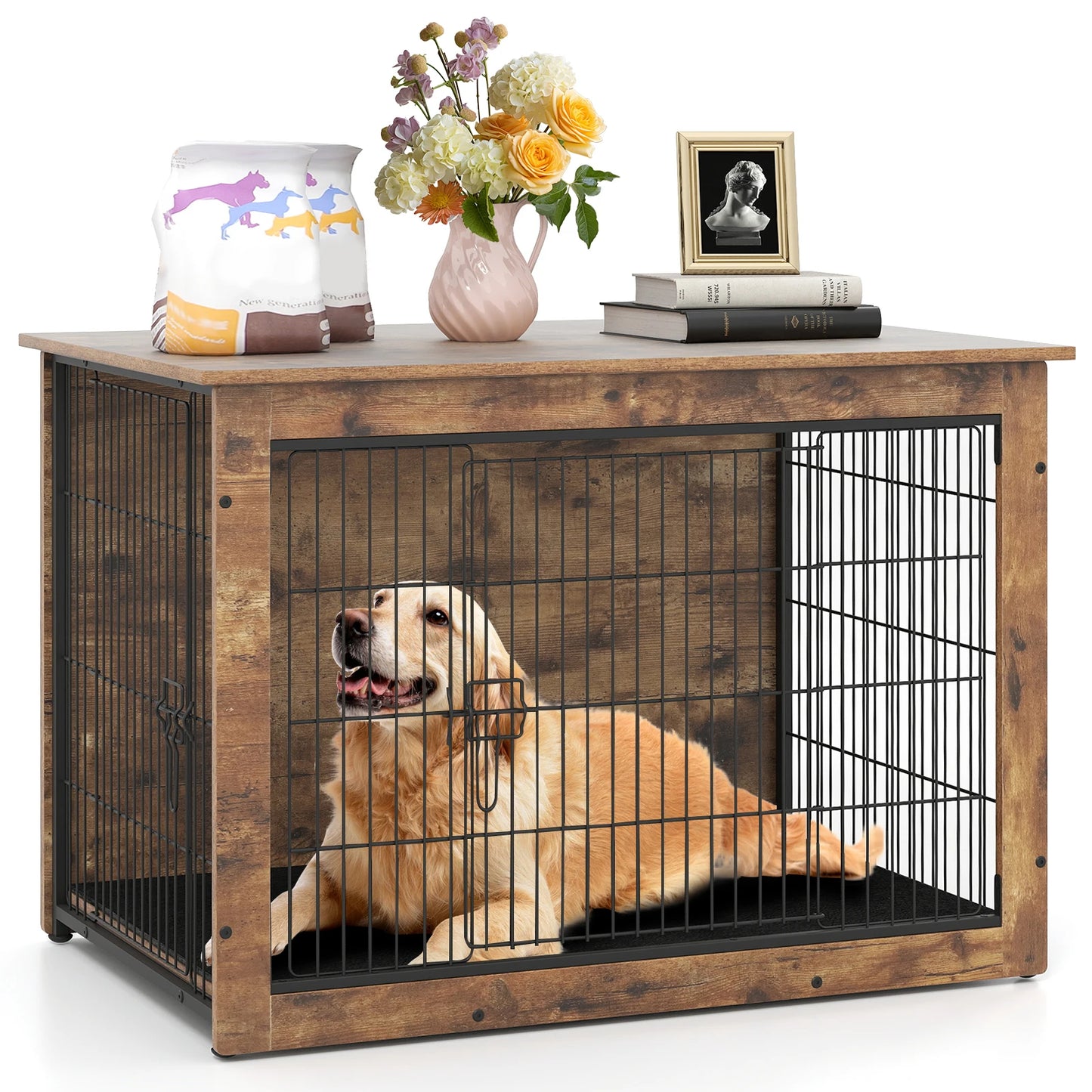 MULTIGOTH Dog Crate Furniture Side End Table