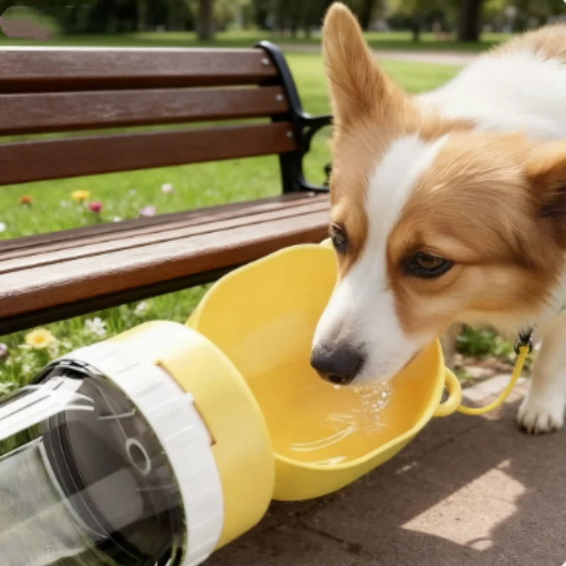 Compact Dual Storage Travel Pet Bowl For Dogs And Cats