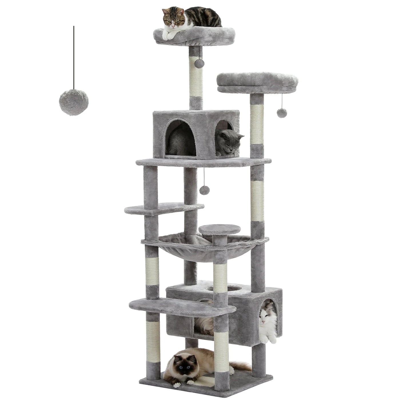 PAWZ Road Large Indoor Cat Tree Tower With Sisal Posts