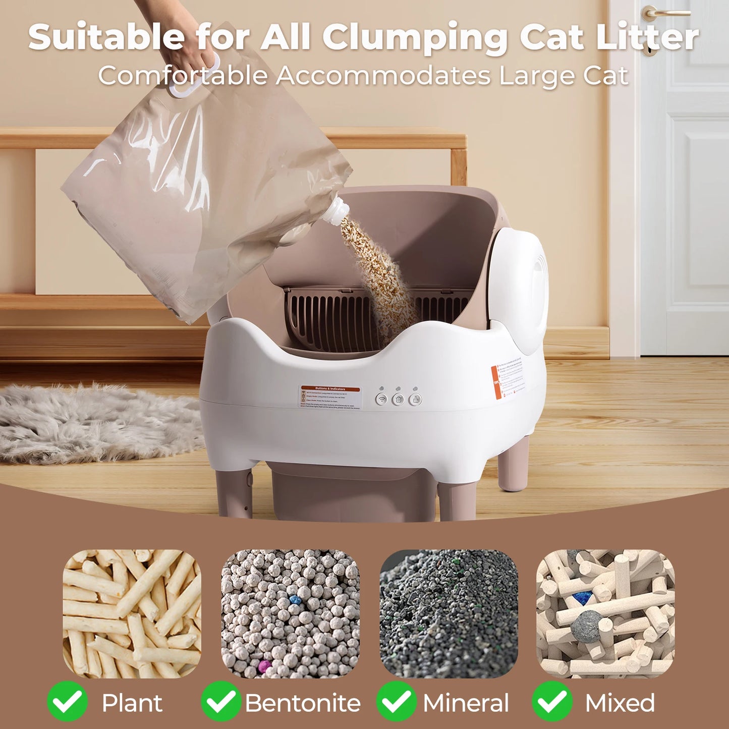 Lunapurr Self Cleaning Litter Box with App Control