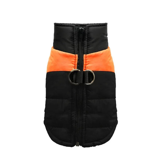 Waterproof Warm Dog Coat Padded Jacket With Zipper Front