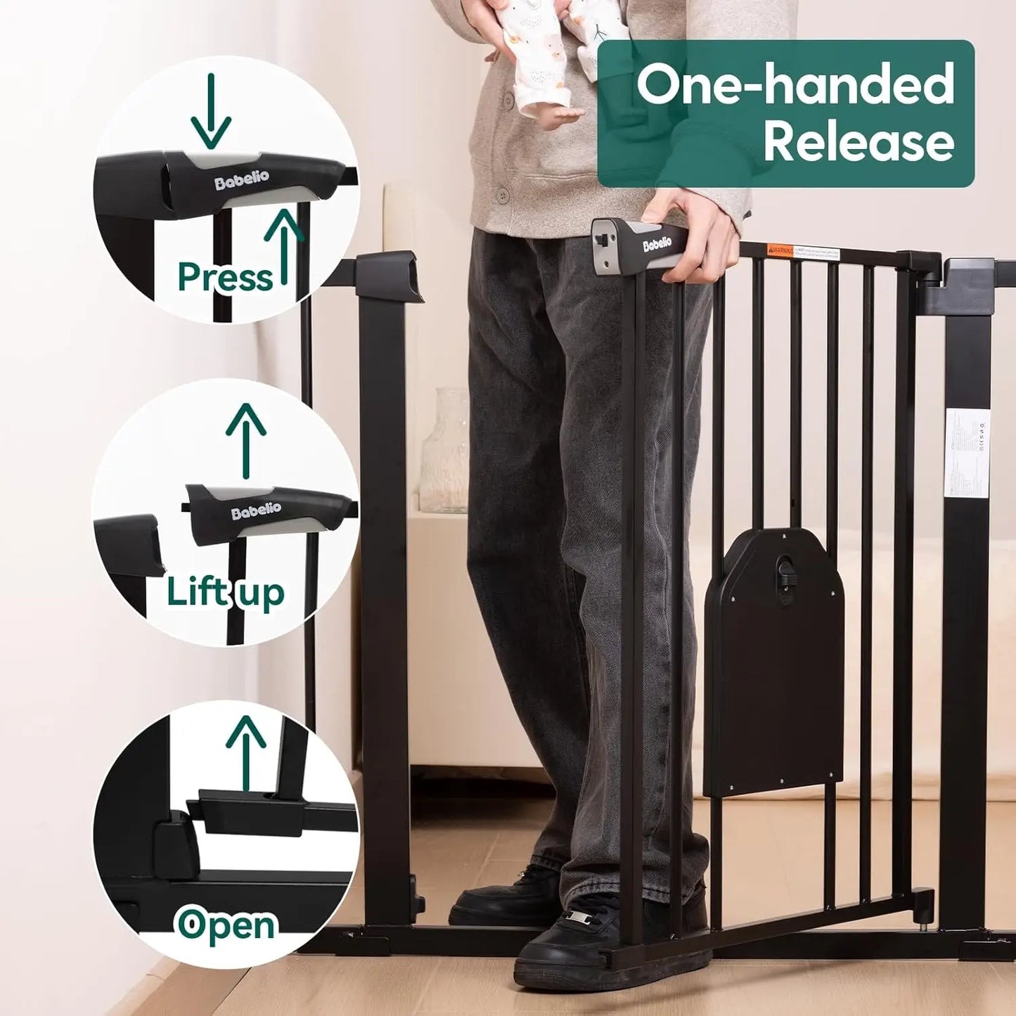 Dog Door Auto Close Baby Gate With Cat Door Versatile