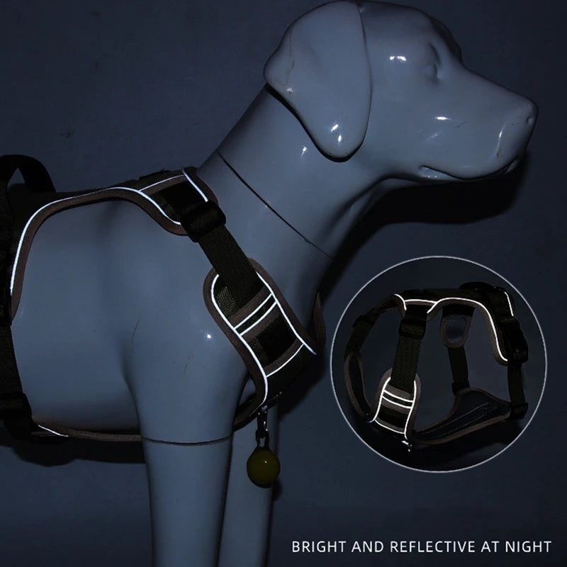 CN Guangdong Reflective Dog Harness Military Vest 1680D Nylon