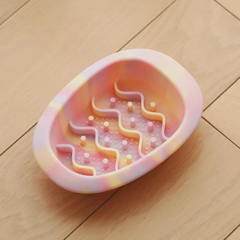 Slow Feeder Silicone Pet Bowl Anti Slip Universal Cats Dogs