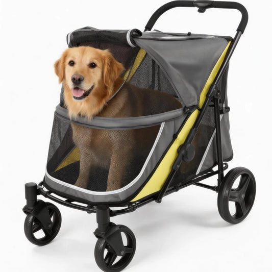 Large Dog Stroller With Lockable Wheels And Heavy Duty