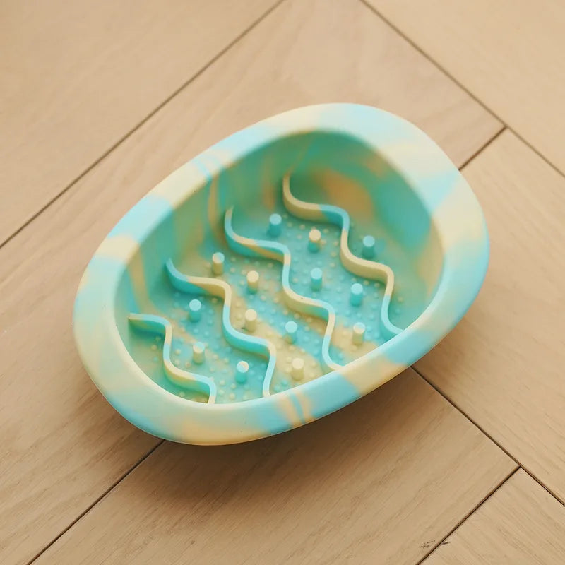 Slow Feeder Silicone Pet Bowl Anti Slip Universal Cats Dogs