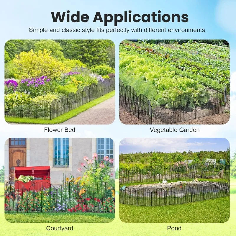 Rustproof Metal Garden Fence For Yard And Flower Bed Edging