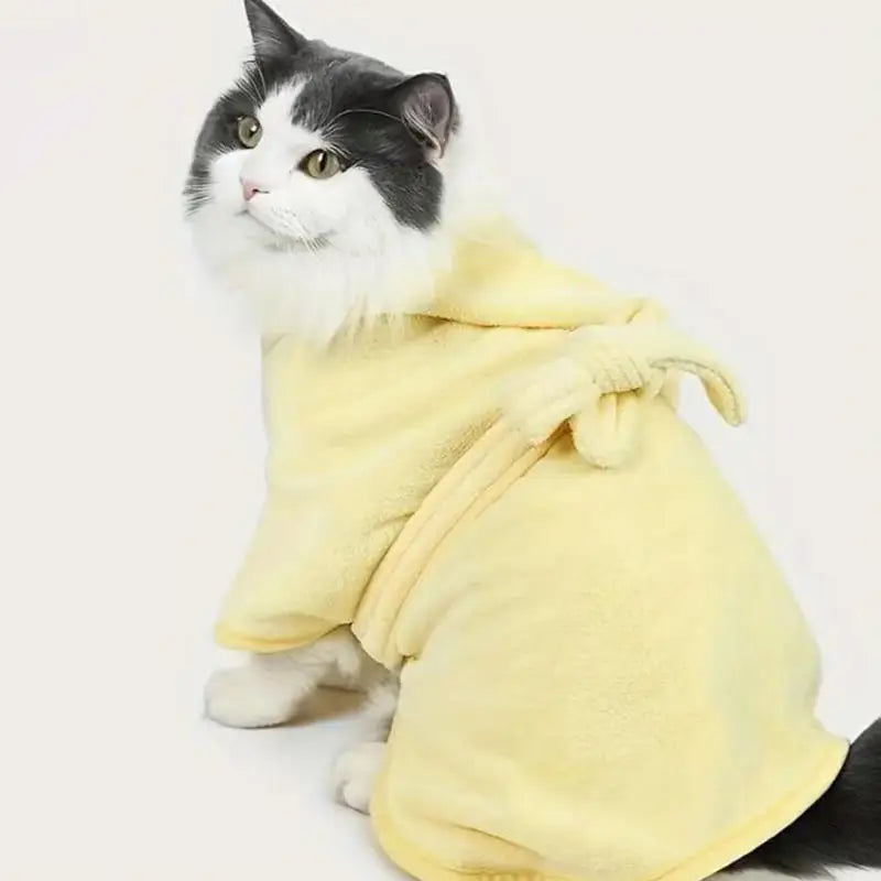 LKEEPCN Pet Dog Bathrobes With Cap Super Absorbent Towels