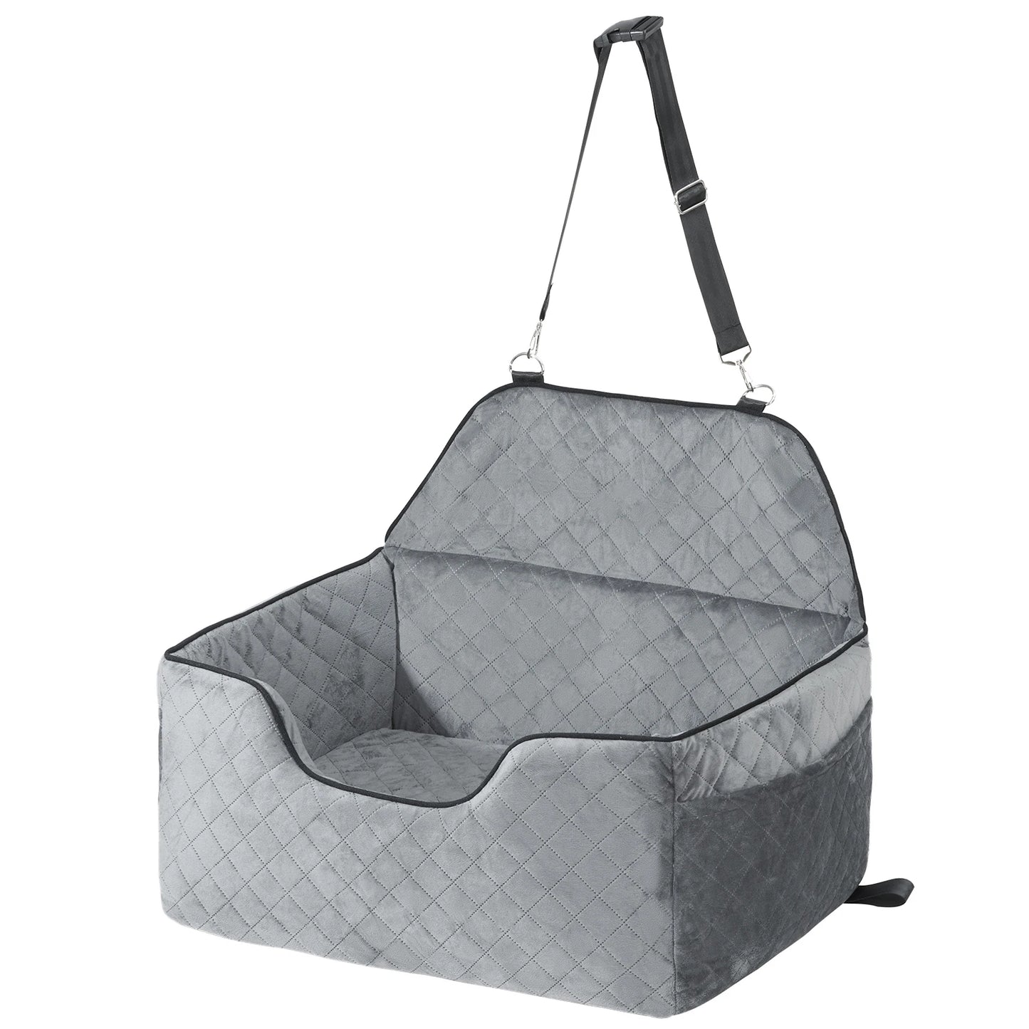 SucceBuy Dog Car Seat Booster With Storage Pocket And Sponge