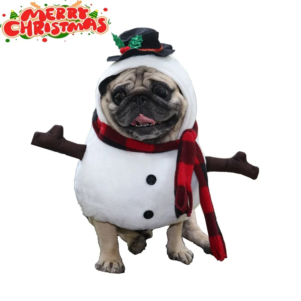 Guangdong Christmas Snowman Dog Costume Outfit